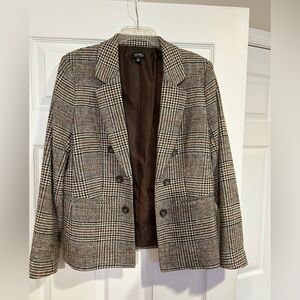 Jones New York Women's Checkered Blazer - Black and Brown 🤎🖤